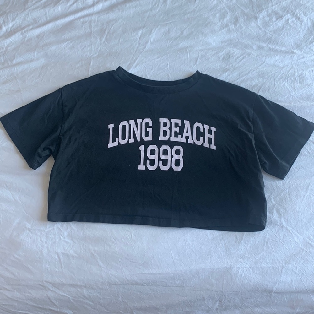 FREE WITH ANY PURCHASE Long Beach CA crop tee